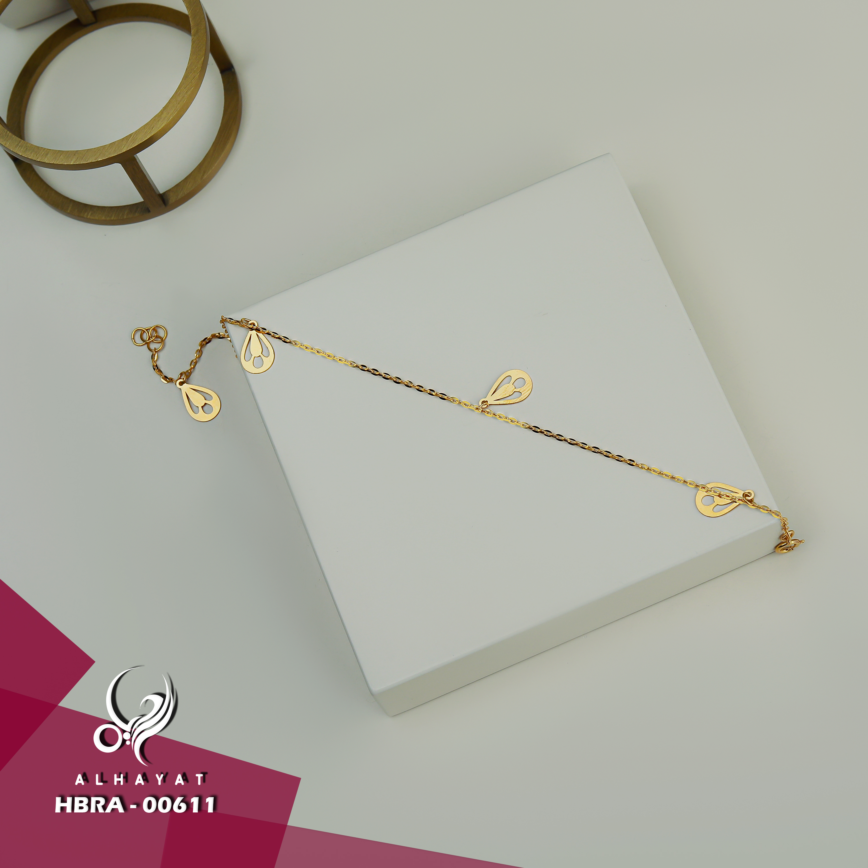 21 karat gold bracelet, Turkish made - (H-0900)